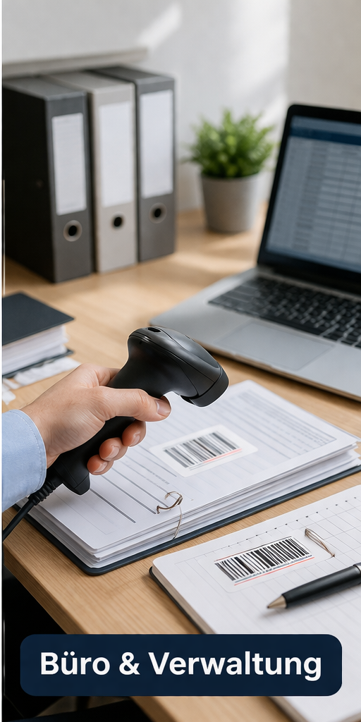Handscanner im Büro und in der Verwaltung
