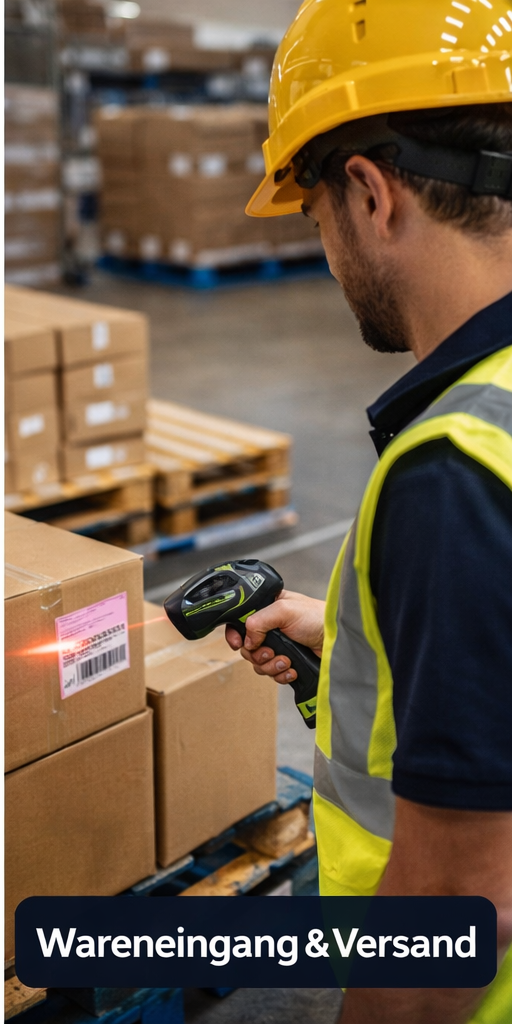 Industriescanner im Wareneingang und Versand